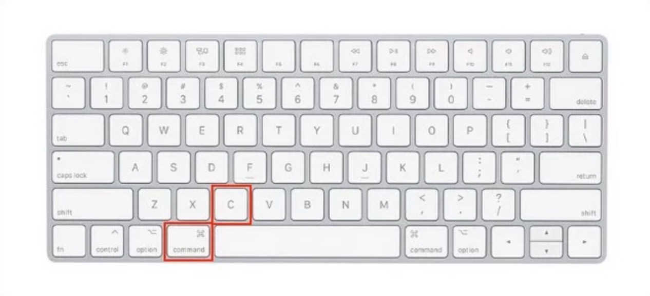 Comment copier sur clavier Mac